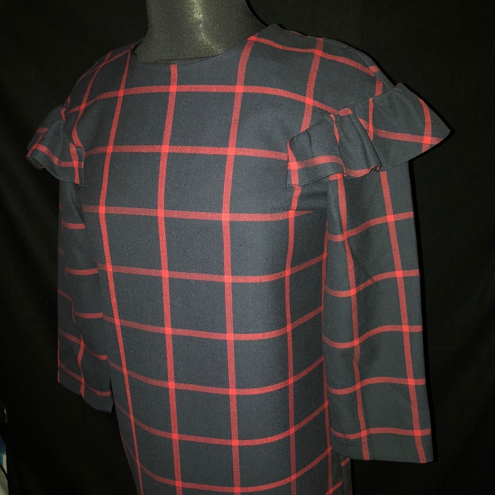 Navy & Red Zara Top Sz Small